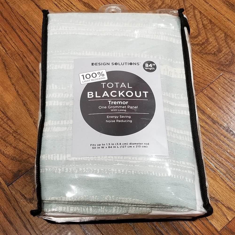 TREMOR 84" 100% Blackout Window Curtain Panel Aqua